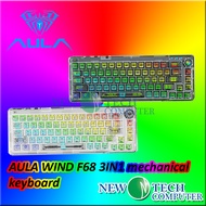 AULA F68 wireless the third mock examination customized mechanical keyboard transparent shell hot pl