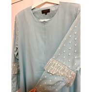 J.LABELLA ATELIER Soft Green Abaya with lace