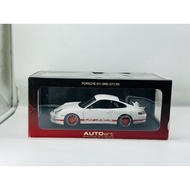 AUTOart 1/18 Porsche 911 (996) GT3 RS Ceramic White Red Garland Brand New Only Photographs Good Allo