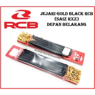 [100% ORIGINAL RCB ] RACING BOY RCB SPOKES SPOKE LIDI JEJARI BLACK GOLD SAIZ RXZ (FRONT - 180 / REAR - 163)