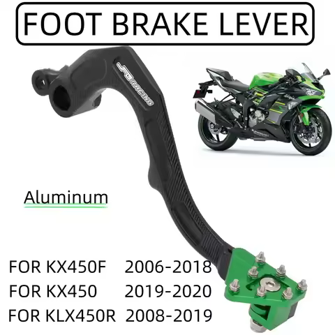 Motorcycle Aluminum CNC Foot Brake Pedal For KAWASAKI KX450F KXF450 06-18 KX450 KX 450 19-20 KLX450R
