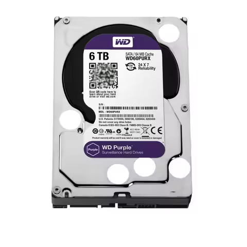 WD Purple 6TB HDD Surveillance Internal Hard Drive Disk 3.5" 64MB Cache SATAIII WD60PURX/WD60EJRX OE