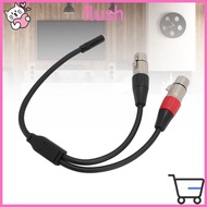 FLUSH 1/8 Female To Dual XLR Female Cable, Professional 30cm / 11.81in Y Splitter Cord Wire, Flexibl