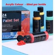 (I-Store) Arcylic Colour/Arcylic Paint - 60ml per bottle (mini size) non Toxic