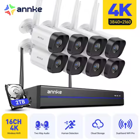 ANNKE 8MP WiFi Security Surveillance Camera System Kit Motion Tracking Color Night Vision 16CH 4K NV