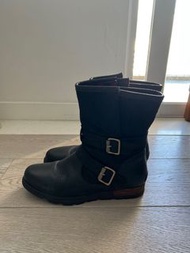 Sorel black leather boots 皮鞋