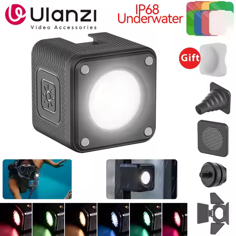 Ulanzi L2 Cute Lite Waterproof Mini LED Video Light Magnetic With Diffuser For 10m Underwater Shoot 