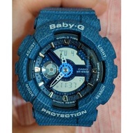 少時代言CASIO BABY-G丹寧紋路手錶/BA-110DC-2A2DR
