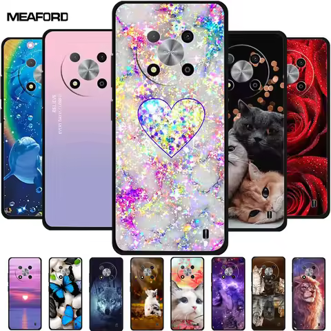 Soft Silicone Case For ZTE Blade A73 5G Case Lovely TPU Painted Cat Covers for ZTE A73 5G Bumper on 