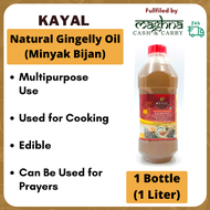 Kayal Natural Cooking Gingelly Oil (Minyak Bijan / Sesame Oil) - 1 Bottle (1 Liter )