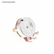 FCMY 1Pcs Guitar Potentiometer Pot Low Torque And Low Noise Smooth Feel Brass Shaft A500K A250K B250