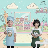 Custom name children's apron, custom name children's chef's hat, custom name children's apron and ch