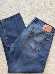 ✅SOLD✅ 二手 美國購買 Levis Levi‘s 569 Jeans Red 深藍色牛仔褲  W36 x L30