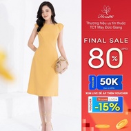 HeraDG office A-line dress with shoulder-concealing design and high-quality tulle material SDPBB2181