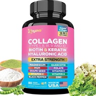 ZoyavaCollagen-TypeI,II,III,VandX-withBiotin,Keratin,HyaluronicAcid&13+ExtraStrengthIngredientsforBe