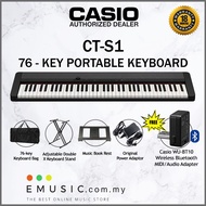 Casio CT-S1 76-key Portable Keyboard with X Stand and Keyboard Bag - Black (CTS1 / CT S1 / CTS1-76)