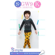 S-GW9-K - Children's Pajamas - Black Cat / Black Cat 95-140