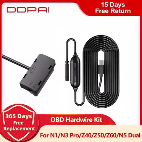 DDPAI OBD Intelligent Hardwire Kit 24H Parking Monitoring Type-C Port Car Charger Wire Kit For N3 Pr