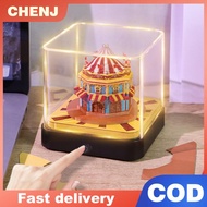 CHENJ 2026 Desk Calendar With LED Light Circus Panorama 3D Tear-away Calendar Paper Carving Art Memo