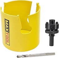 MaxTool 3PCs 2-3/8" TCT Hole Saw 60mm Carbide Tip Saw+Arbor/Mandrel+Drill Bits for Brick Asphalt Con