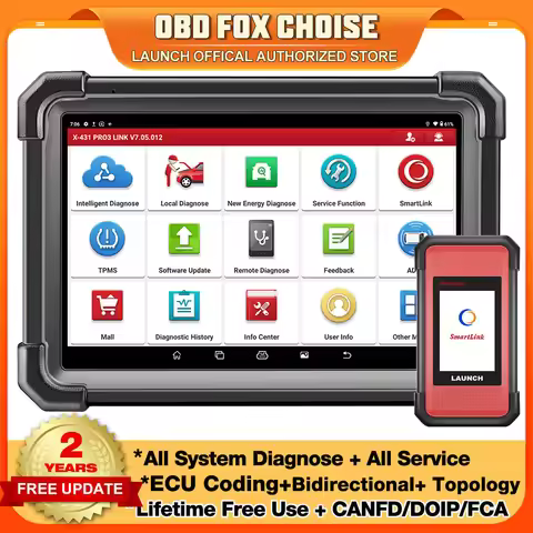 LAUNCH X431 PRO3S+ ELITE J2534 Reprogramming Tool ECU coding Topology All System Car Diagnostic Tool