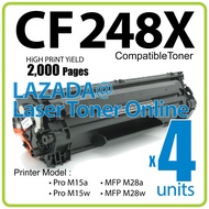 4x Black Compatible to HP CF248X HP48X 48X CF 248X HP48 248 Laserjet Pro M15 M15A M15w M 15A 15W MFP