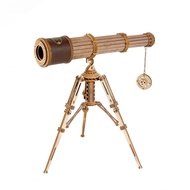 Rowood Telescope 3D Puzzles for Adults, DIY Wooden Model Building Kit, Christmas Birthday Gift for K