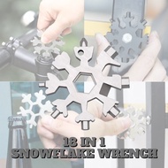 18in1 Universal Multifunction Portable Snowflake Wrench Snow Screwdriver Bike Camp Repair Tool Spanner Outdoor Keychain