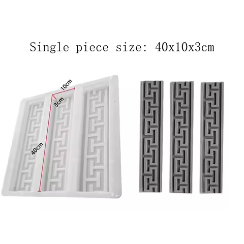 T-Shaped Border Relief Brick Mold 1 Mold Production 3 Brick Carvings Cement Floor Building Wall Door