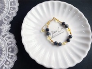 天然緬甸玉翡翠 烏雞 手鍊 手環 禮物 天然石 黃水晶