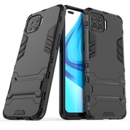 For OPPO F1S F5 F7 F9 F9 Pro F11 Pro F11 F15 F17 Pro F17 F19 Pro Plus F19 Pro Phone Case Iron Man Two-in-one Bracket Anti-fall Back Cover Protective Case Casing