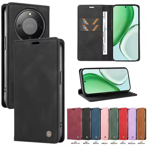Honor X7D X9D 5G 4G 2025 Magnetic Leather Wallet Case For Huawei Honor X9C Smart X8C X7C X6C X5C X9B