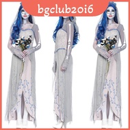 Light Gray Comfortable Ladies Halloween Corpse Bride Costume - Polyester Cotton Blend