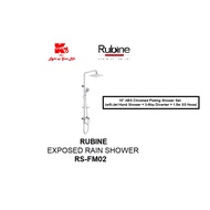 RUBINE RS-FM02 10" ABS CHROMED PLATING SHOWER SET (W/6-JET HAND SHOWER + 3-WAY DIVERTER + 1.5M SS HO