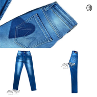 MOTTOM - Freddy กางเกงยีนส์ แต่งรูปหัวใจกระเป๋าหลัง ทรงสกินนี่