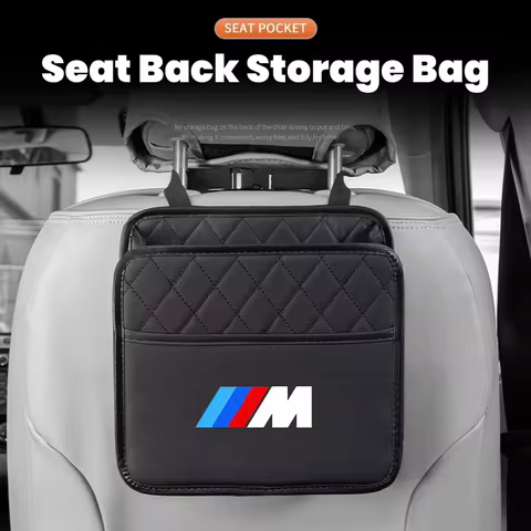 Car Backseat Storage Box Car Organizer Auto Waterproof Phone Pocket For BMW M E30 E39 E46 E90 E93 E6