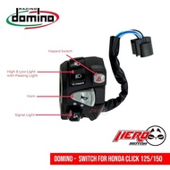 ☾♙㍿Domino Handle Switch For Honda Click with Pssing Light Hazard Light PLug and play