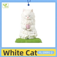 RUIHUAHANG | Mini Adorable Cat Figure Tea Drinking 3-color Fold-ear Cats