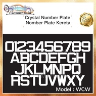 3D Car Number Plate Crystal / 3D Kristal Number Kereta A - Z & 0 - 9 [ READY STOCK ] (WCW)