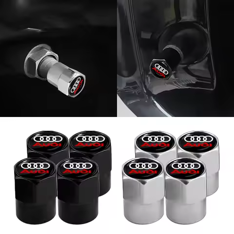 4Pcs Metal Car Wheel Tire Valve Core Cap Car Styling For Audi A1 A3 A4 A5 A6 A7 A8 Q2 Q3 Q5 Q7 TT S 