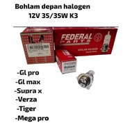 HALOGEN FRONT BULB (K3) SUPRAX GL PRO GL MAX VERZA TIGER.MEGA PRO SCORPIO. CB VERZA K3 H5 12V 35/ 35