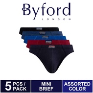 Boxer lelaki boxer men Byford Underwear Mini Brief (5 Pieces) Assorted Colour - BUD5149M