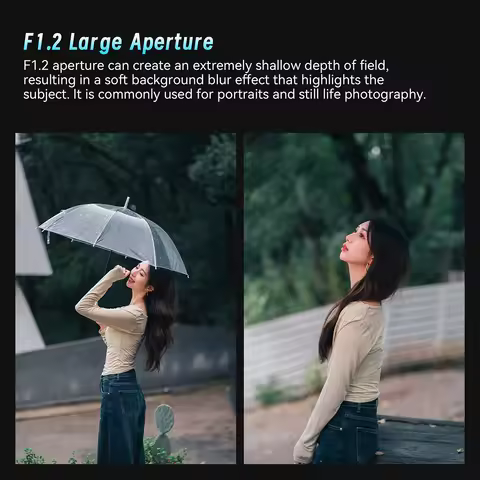 7artisans 50mm F1.2 APS-C Frame Manual Focus Large Aperture Prime Lens for Sony E A6700 Fuji X X-T5