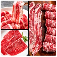 【漢克嚴選】美國全牛火鍋肉片大賞4件組(無骨牛小排 雪花牛肉片)