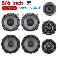 ☾2Pcs 5/6 Inch Universal Car Speakers Car HiFi Coaxial Speaker Subwoofer Auto Audio Music Stereo E1