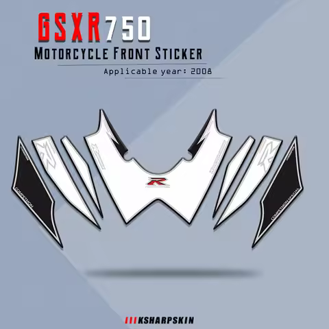 Motorcycle Front Fairing 3D Gel Protector decorative stickers for SUZUKI GSXR750 600 K8 2008 gsxr 60