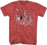 Voltron TV Cartoon Sketch with Faded Logo Adult Short Sleeve T-Shirt Graphic Tee