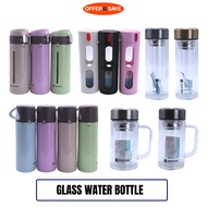 SHOTAY Glass Water Bottle With Tea Filter