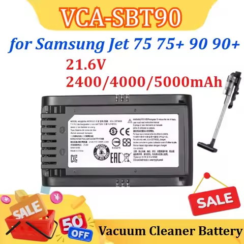 21.6V 2400/4000/5000mAh Battery for Samsung Jet 75 75+ 90 90+ Series Samsung VCA-SBT90 Vacuum Cleane