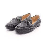 【二手】香奈兒 G37312 黑色羊皮絎縫樂福鞋（女樂福鞋）